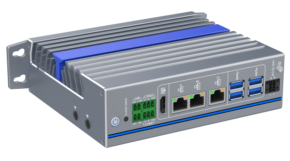 IEXP-304 Industrial PC, Intel N100, 4× 2.5G LAN, Fanless, Compact