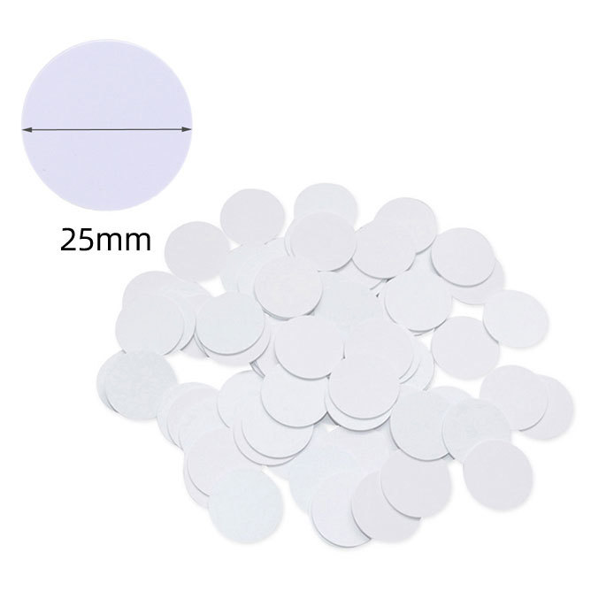 NFC bezkontaktní karta/žeton/token 25mm, bílá