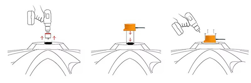 ME201R Ultrasonic Liquid Level Sensor with LED and Temperature Indicator