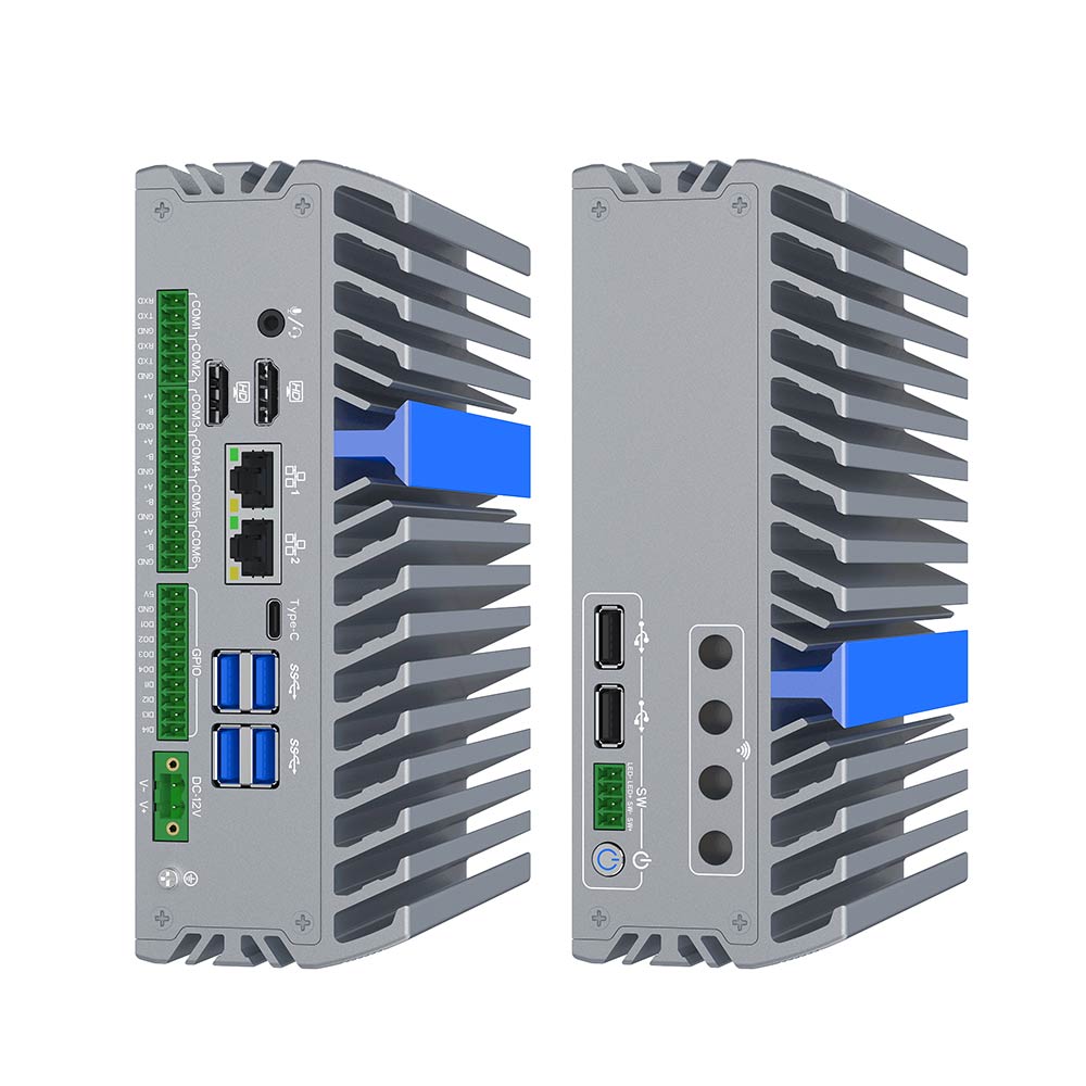IEXP-522 Industrial PC, Dual 2.5G LAN, 6× COM, Fanless