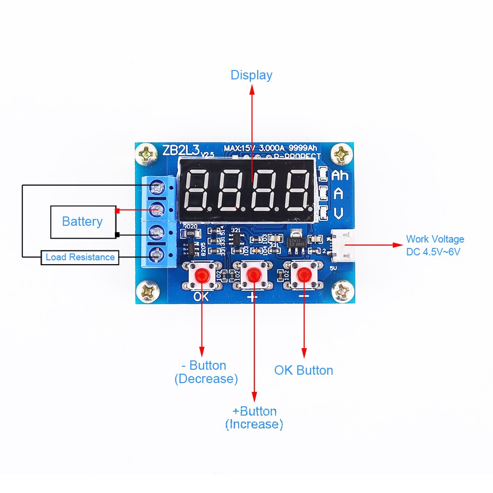 ZB2L3 Battery Capacity Tester 1.2-12V