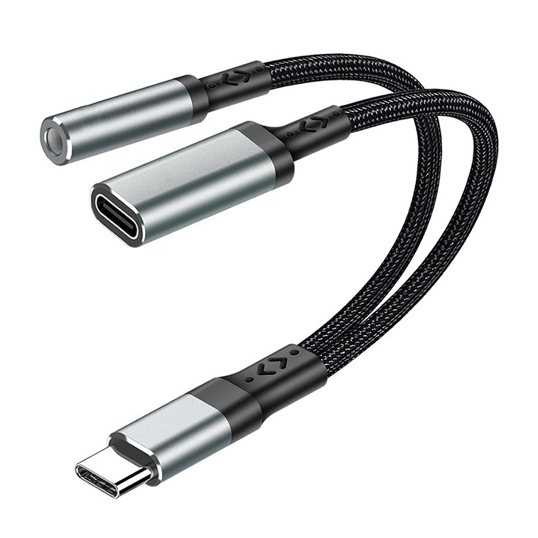 USB-C to 3.5mm Audio & Charging Cable 2-in-1