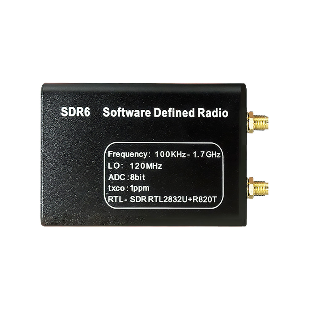 SDR6 RTL-SDR receiver 2832U+R820T 100kHz–1.7GHz