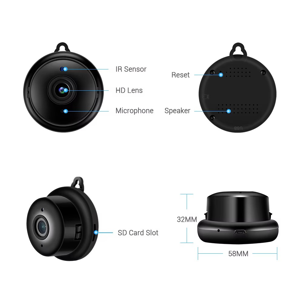 V380 Mini WiFi IP Camera