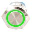 LED tlačítkový spínač 12-24V, 3A, 16mm, IP66 - vodotěsný