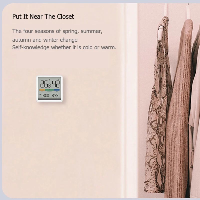 MIIIW NK5253 Mini Thermometer and Hygrometer 3-in-1 with Alarm