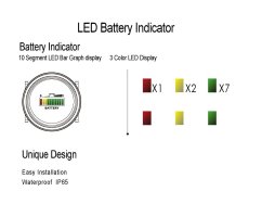 Digitální indikátor stavu baterie RL-BI002 pro 12V, 24V, 36V, 48V a 72V