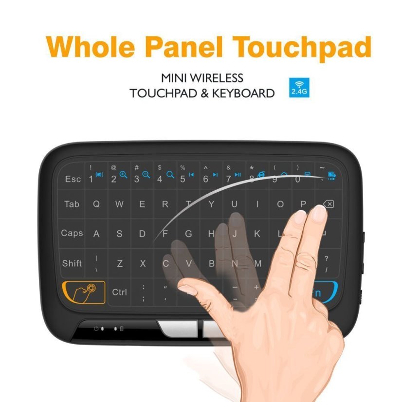 H18 Mini Touchpad Keyboard - Wireless QWERTY Keyboard with Touchpad