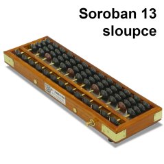 Luxusní japonské dřevěné počítadlo Soroban s 13 sloupci