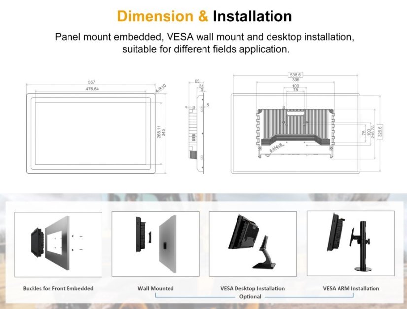 NWP2152 Industrial Tablet 21.5 inches with i3-6100U