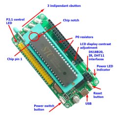 Minimální vývojová deska 51 MCU STC89C52RC