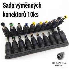 Sada 10 výměnných napájecích konektorů pro notebooky