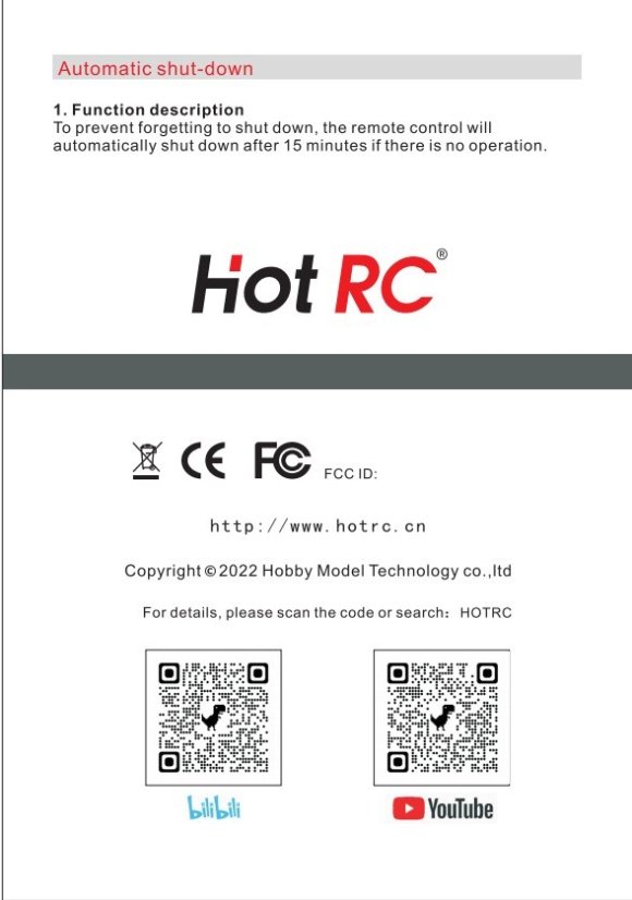 HotRC DS4A - 4-Channel 2.4GHz Remote Control