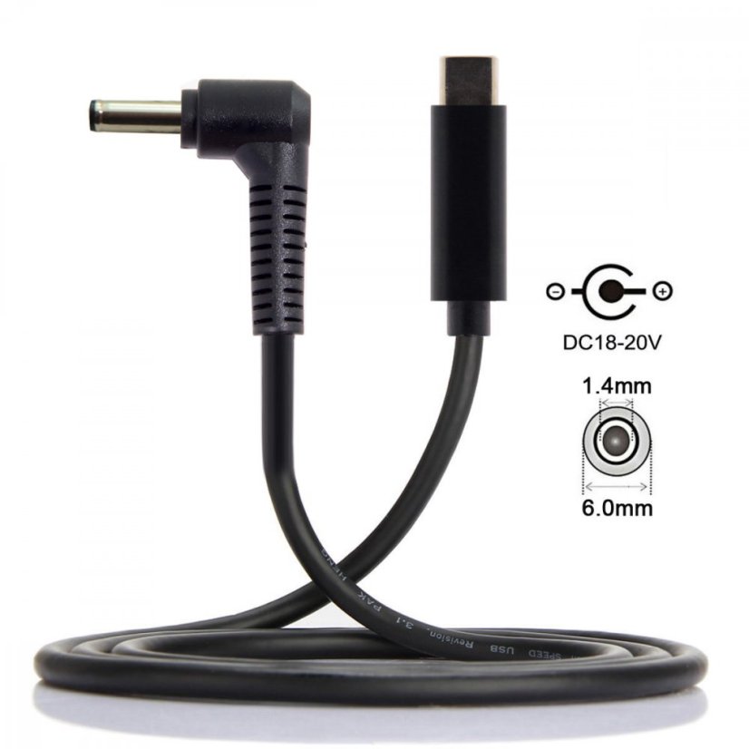 Kabel typu C na 6x1.4mm napájení - UC-216-6014mm