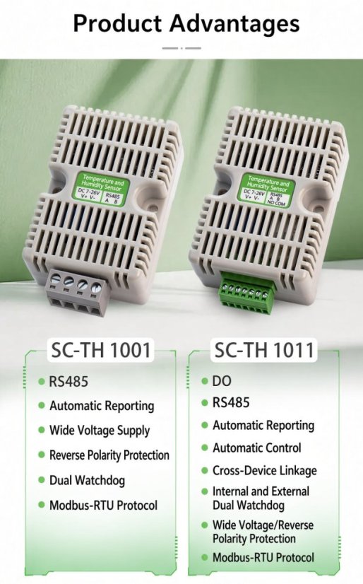 Senzor teploty a vlhkosti RS485