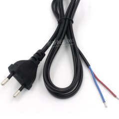 Síťový kabel 230V s vidlicí 2m černý