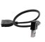 USB 2.0 prodlužovací kabel, samec-samice, zahnutý, 0.5m