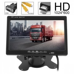 Quality 7" HDMI+VGA+AV Car Monitor RGB-HP7HVA