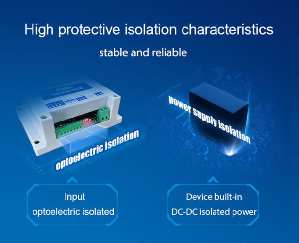 MA0-1-AXCX4040 ModBus RTU Sériový IO Modul s RS485 4DI + 4DO