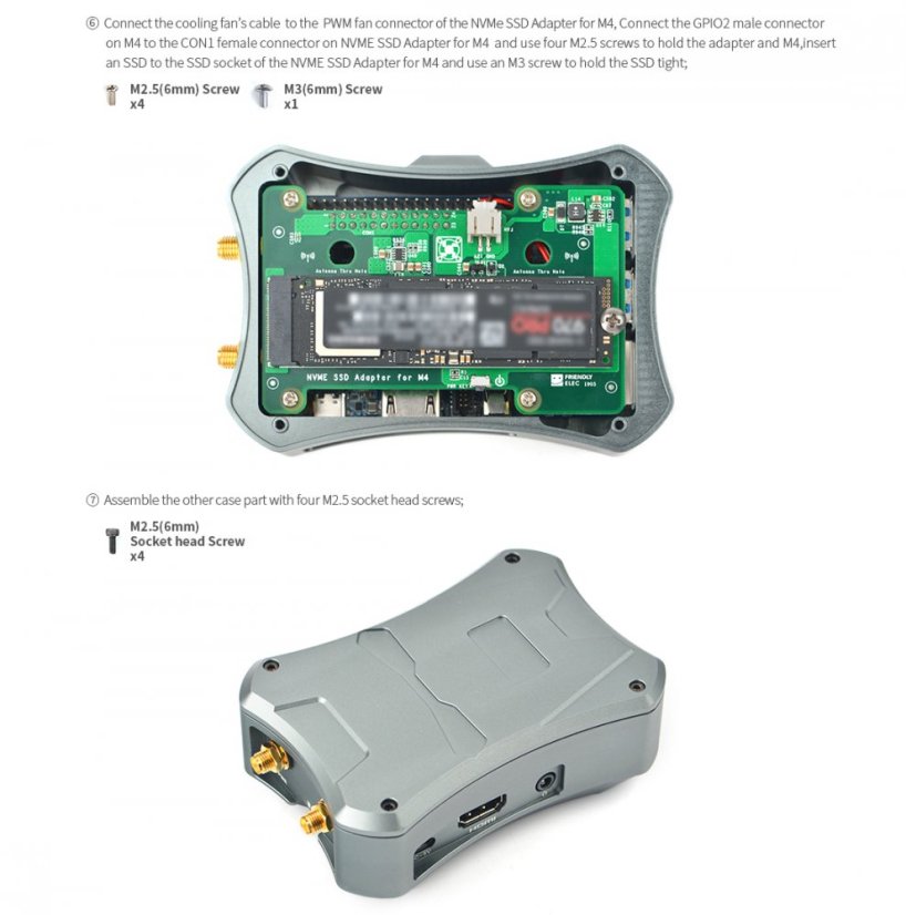 Metal Case for NanoPi M4 with Fan