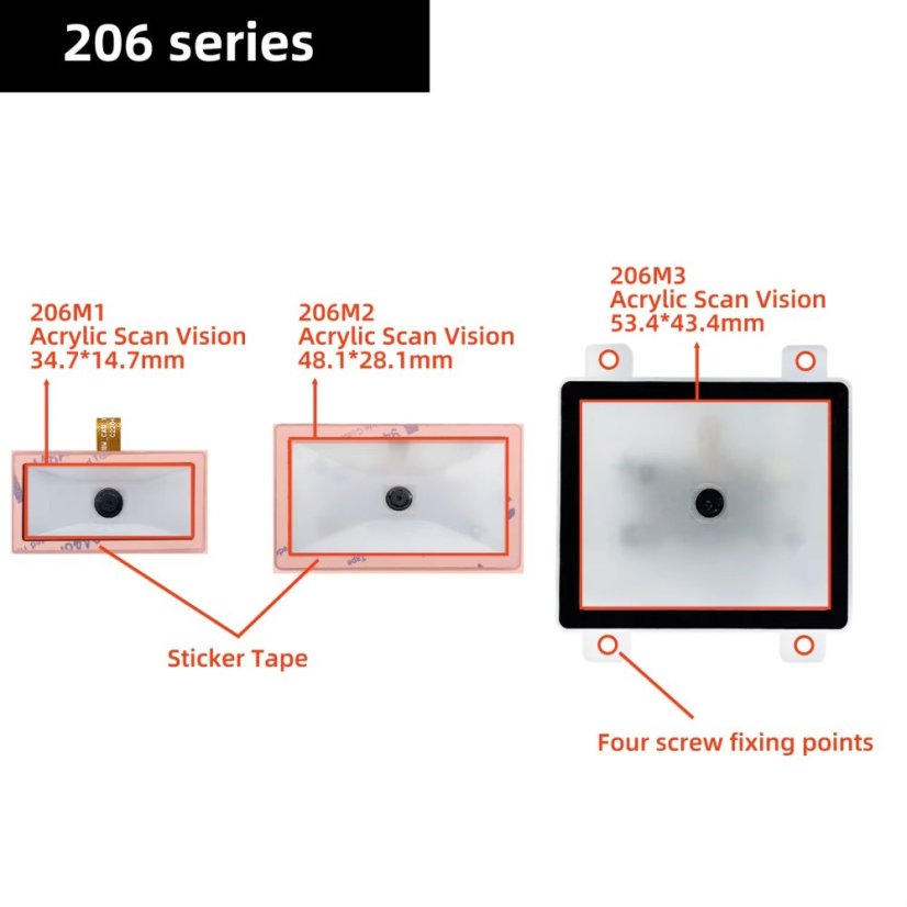 XT206M3 2D vestavěný čtečka čárových kódů USB