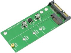 SATA 3 to M.2 (NGFF) SSD Adapter 7+5pin, B Key Card
