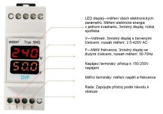 DVF LED Voltmeter and Frequency Meter 220V