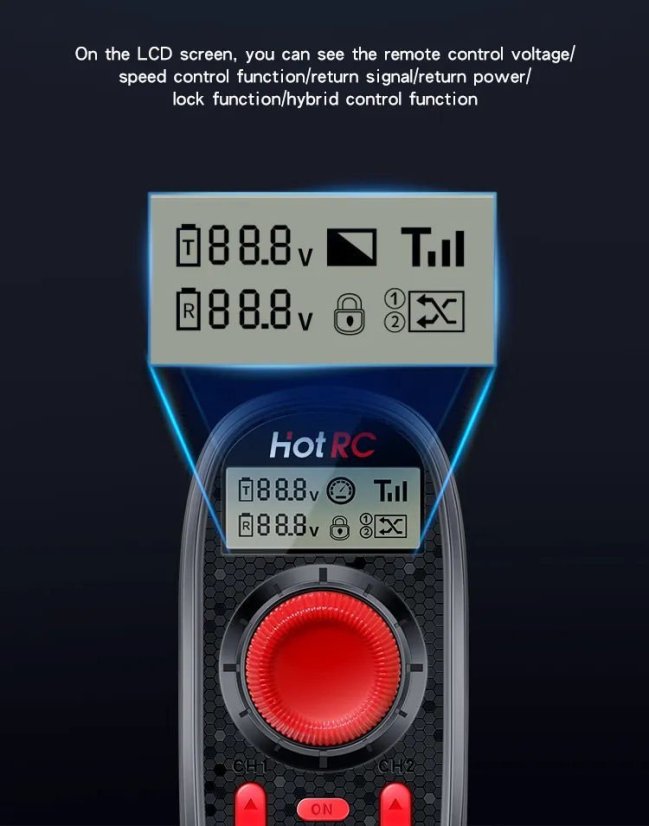 HotRC DS-600 6-channel transmitter 2.4GHz FHSS