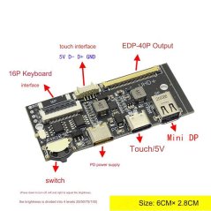 JXG-DP UHD (PD) 120HZ DP na EDP ovládacia doska