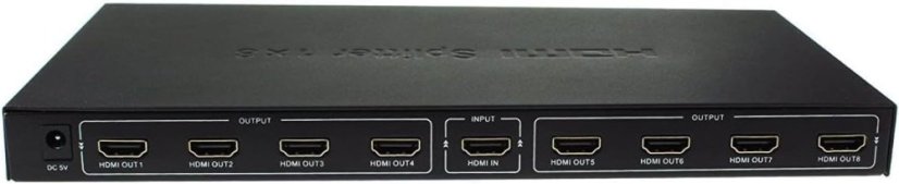 HDMI rozbočovač 1-8 portů, kovový, bez napájecího adaptéru