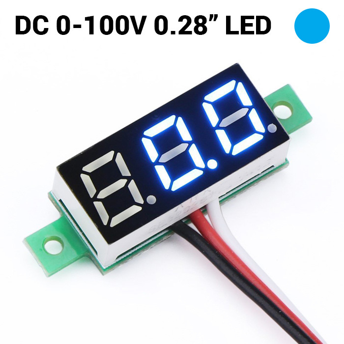 Digitální voltmetr V18D DC 0-100V 0.28'