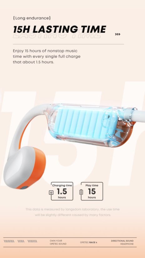 OPENTEC Race 4 Open-Ear Headphones – Wireless Sport Headphones