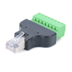 RJ45 Terminal Block Connector 8pin - Screw Terminal Adapter