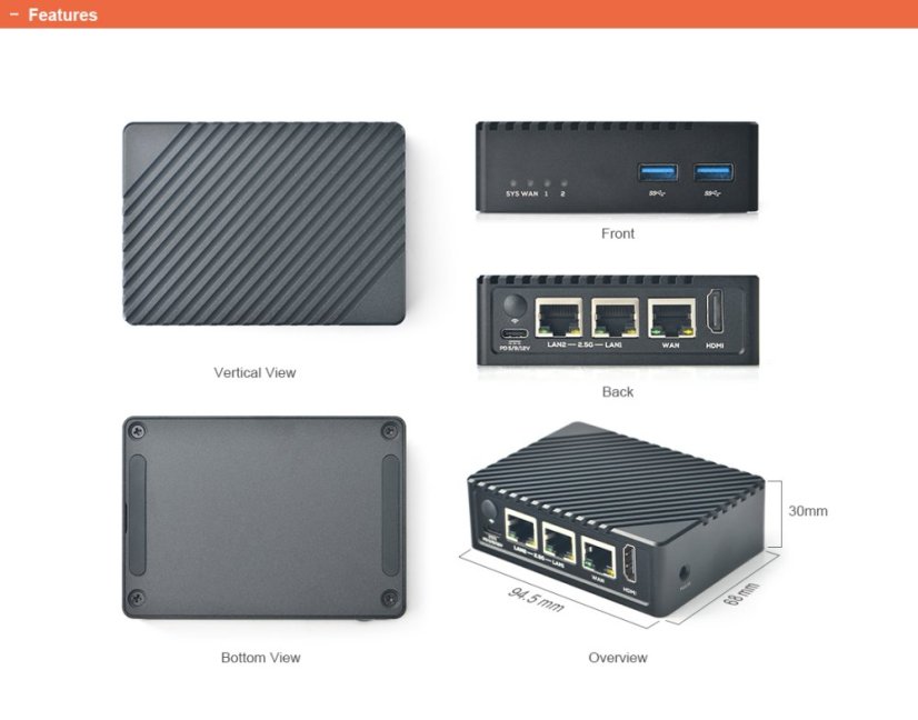 NanoPi R5S Router 4GB RAM, 32GB Storage