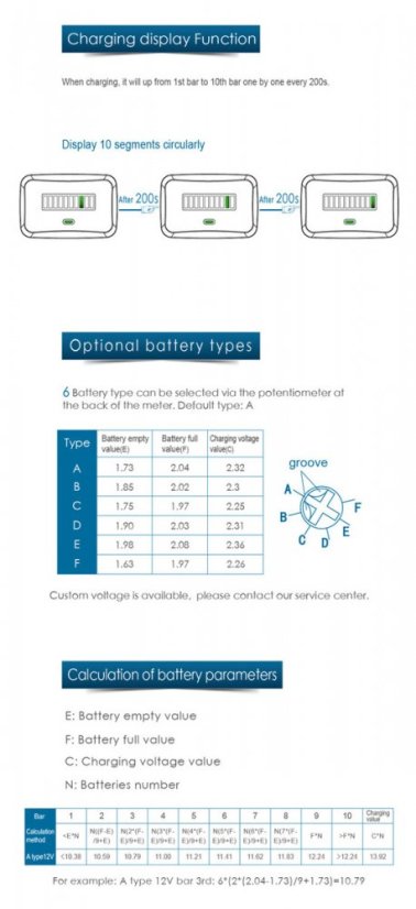 Digital Battery Status Indicator RL-BI018