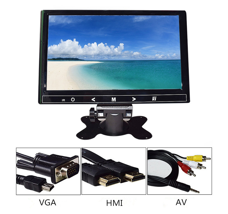 7" Monitor do auta HDMI AV USB – Mini displej - Typ displeje: IPS 1024x600
