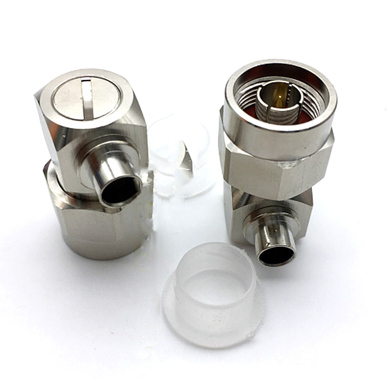 N-JWB5 N-type RF connector, solder, RG401, right angle