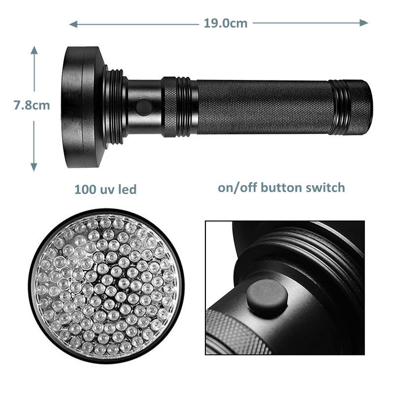SV100 100 UV LED Svítilna 10W