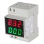 D52-2042 100A LED digitální ampérmetr/voltmetr DIN AC - Rozsah měření teploty: 80-300V