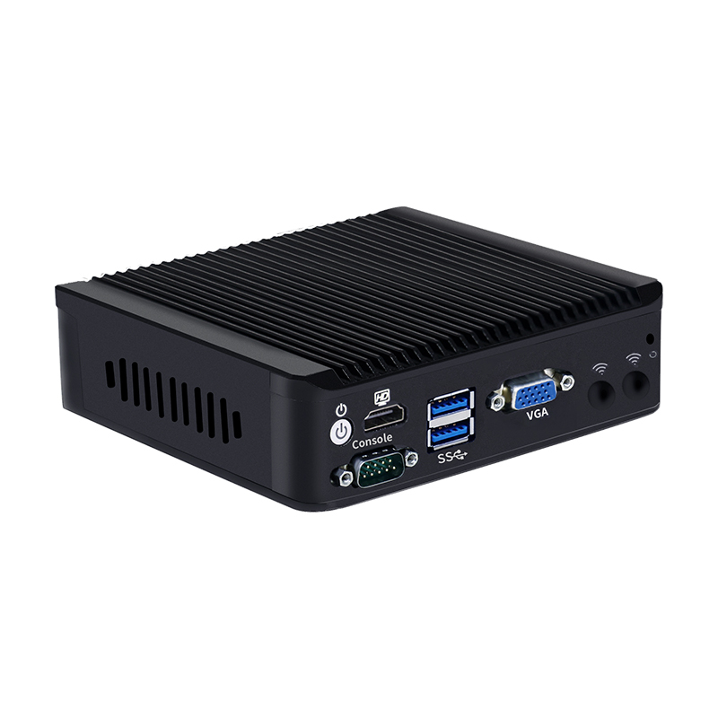 N25 Mini PC s Intel Celeron J4125 a 4 LAN porty, bezventilátorový barebone