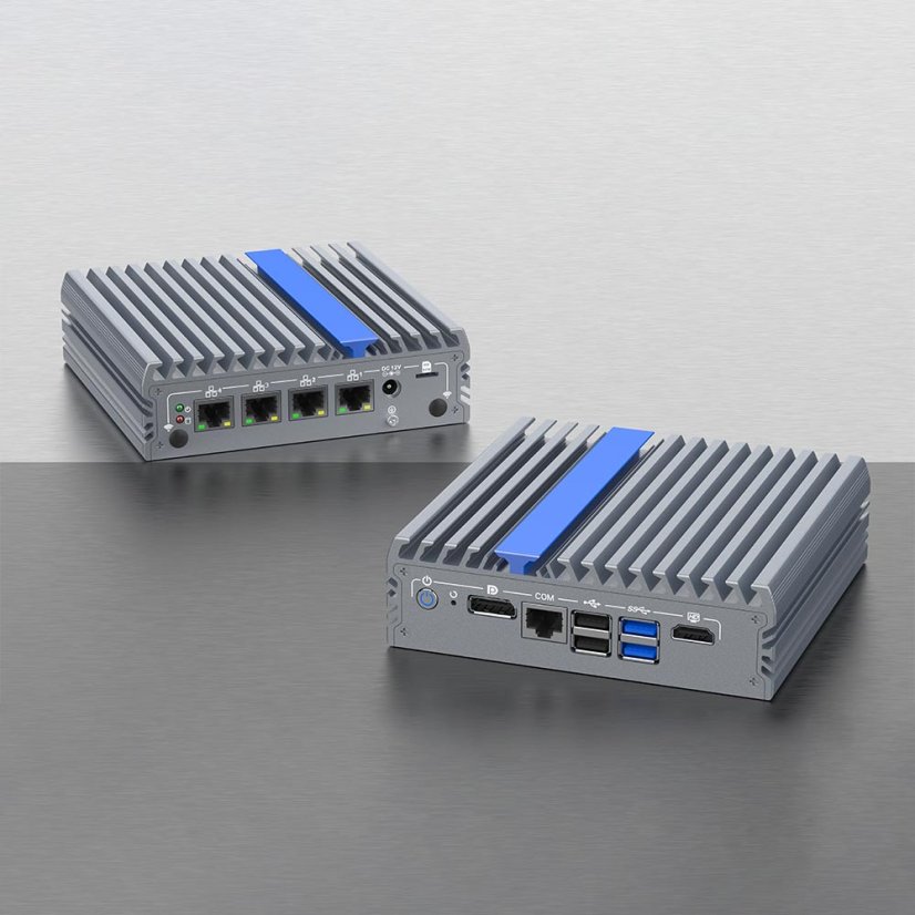 IEXP-304 Industrial PC, Intel N100, 4× 2.5G LAN, Fanless, Compact, Barebone