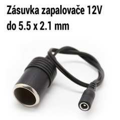 Redukce 12V zapalovače na jack 5.5 x 2.1mm