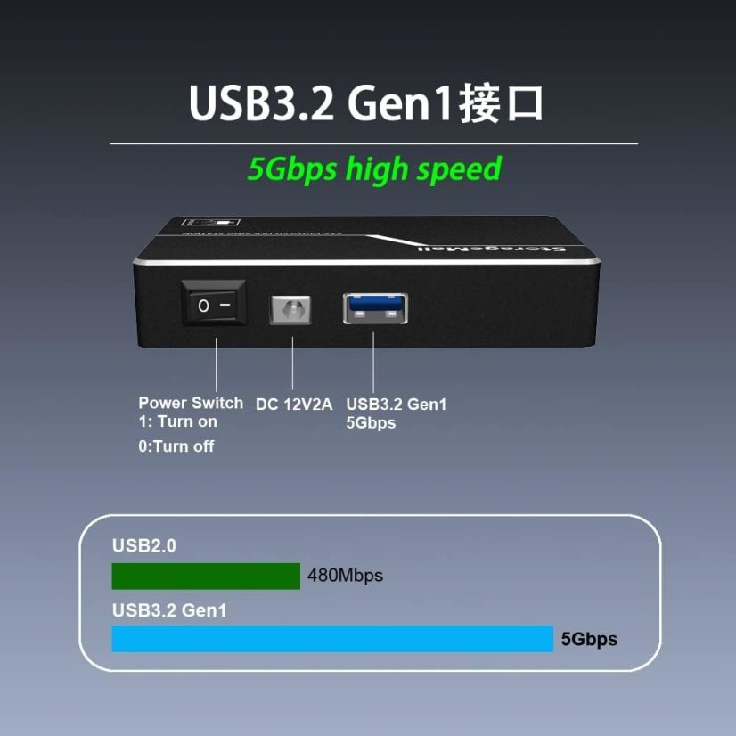 StorageMall SASDM01 SAS/SATA USB3.2 Adaptér