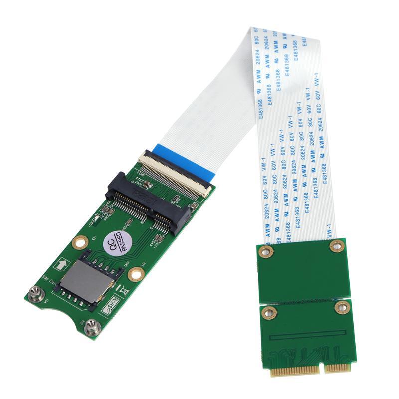 Mini PCI-E X mSATA Flexibilní Propojovací Kabel se SIM 8 Pin Slotem