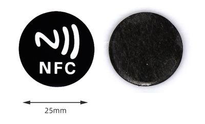 NFC nálepka tag NTAG213, 25mm, anti-metal, logo