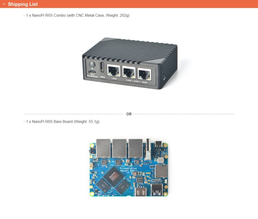 NanoPi R6S 8GB RAM, 64GB eMMC - Vysoce výkonný mini-router