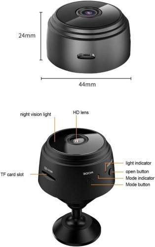 A9 Mini WiFi IP Kamera, vysoce kvalitní video