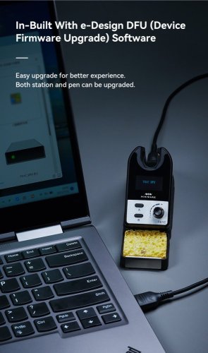 Bezšňůrová digitální pájecí stanice TS1C s OLED displejem