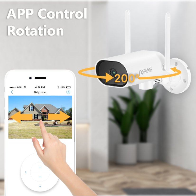 T01-H20W otočná 3MP HD WiFi IP P2P bullet kamera pro venkovní použití