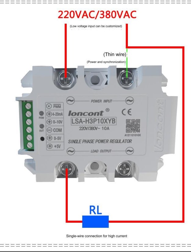 LSA Půlvlnný Jednofázový Solid State AC Regulátor Napětí